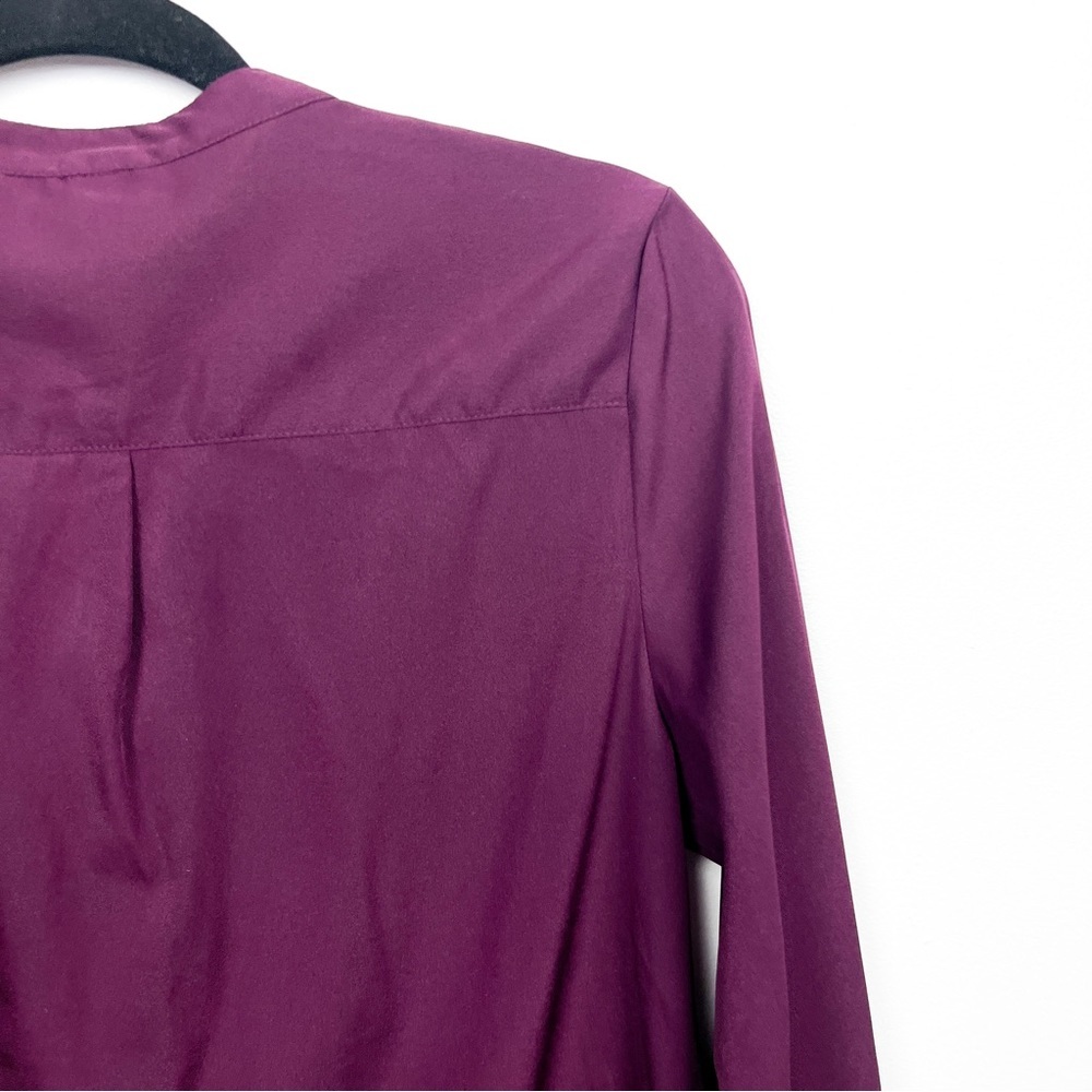 Banana Republic Purple Semi-Sheer Long Sleeve Blouse - Picture 6 of 6